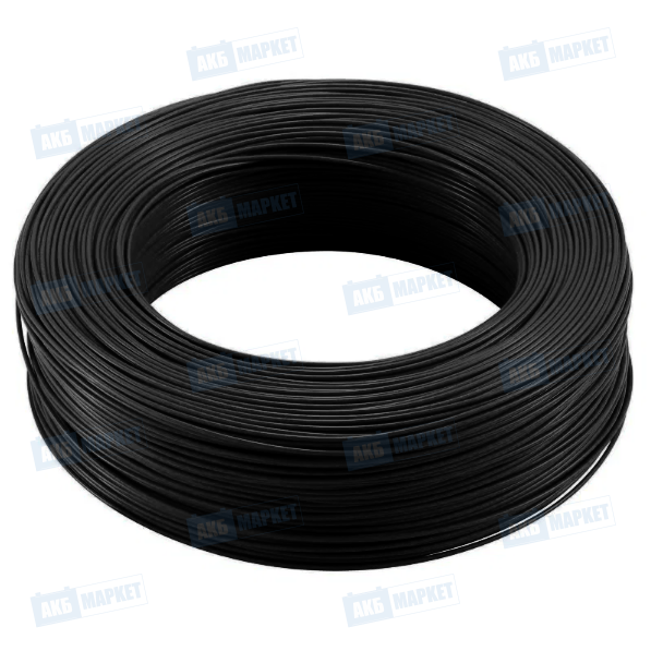 Медный провод 30AWG 0,05 мм² (чёрный, в силиконовой изоляции)